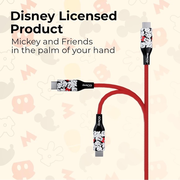 Disney Minnie Mouse 3ft USB to USB-C. SEND ME AN OFFER! - Picture 5 of 8